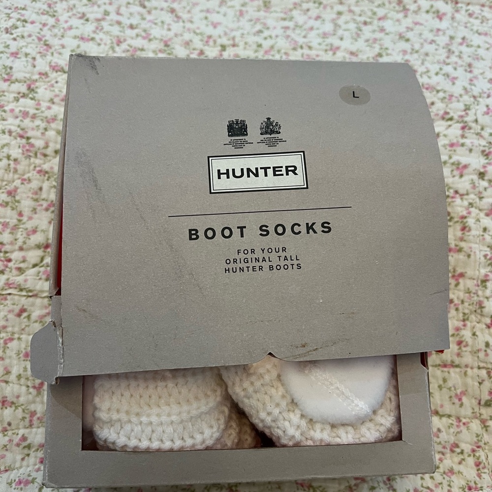 Hunter Cream Boot Socks for Women